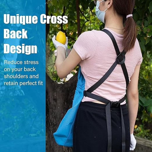 1 Piece Blue Fruit Picking Bag Water Resistant Storage Apron for Garden Fruits and Vegetables Suitable for Outdoor Orchards - Image 6