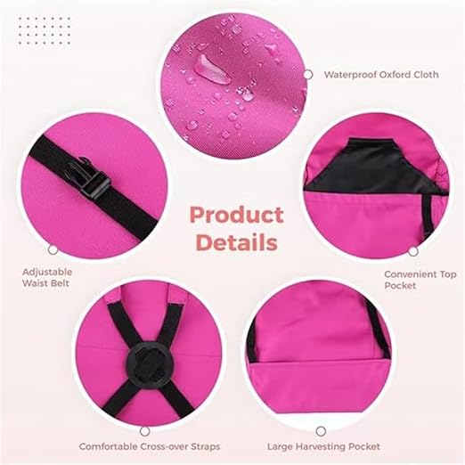 1 Piece Blue Fruit Picking Bag Water Resistant Storage Apron for Garden Fruits and Vegetables Suitable for Outdoor Orchards - Image 7