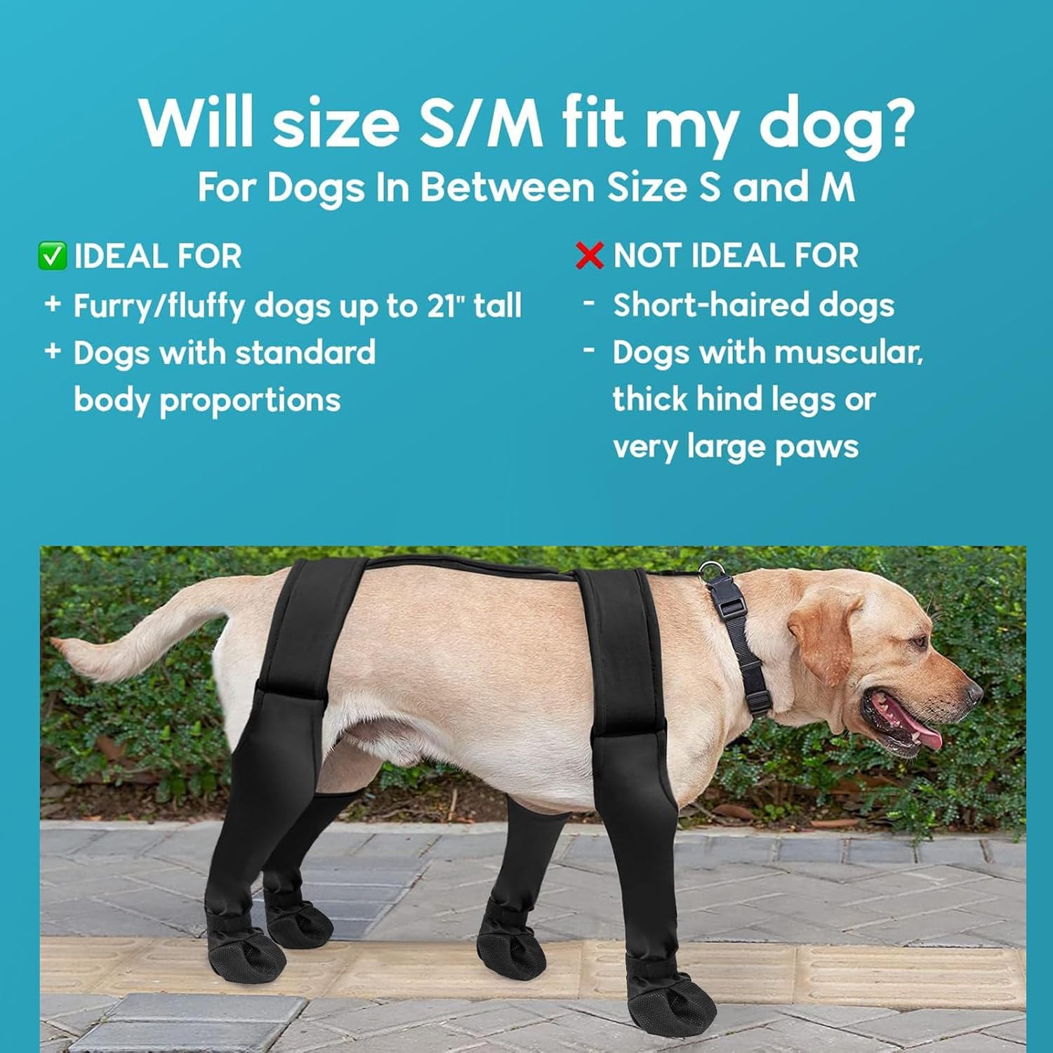 Dog Boots with Straps - Black High Anti-Slip Waterproof Dog Shoes Adjustable Straps Winter Snow Rain Protection Paw Boots for Dogs - Image 3