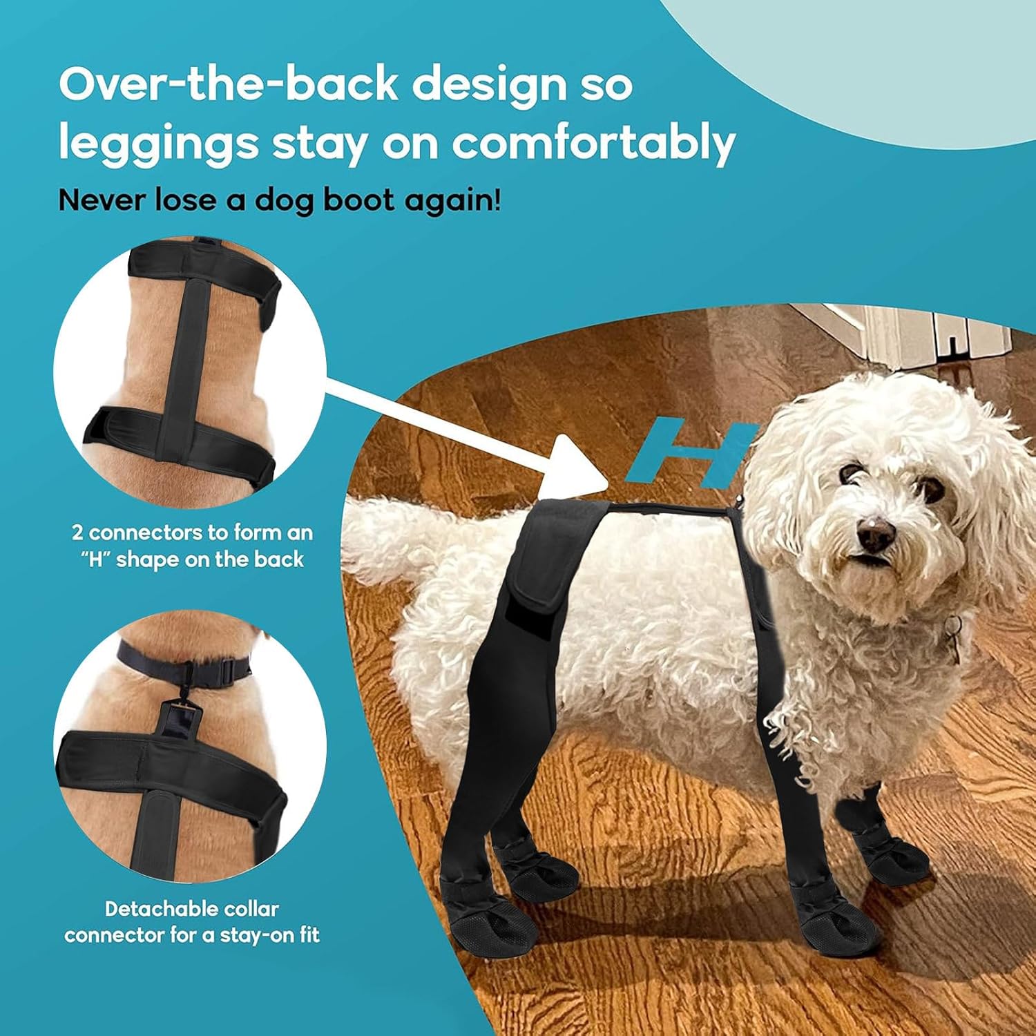 Dog Boots with Straps - Black High Anti-Slip Waterproof Dog Shoes Adjustable Straps Winter Snow Rain Protection Paw Boots for Dogs - Image 4