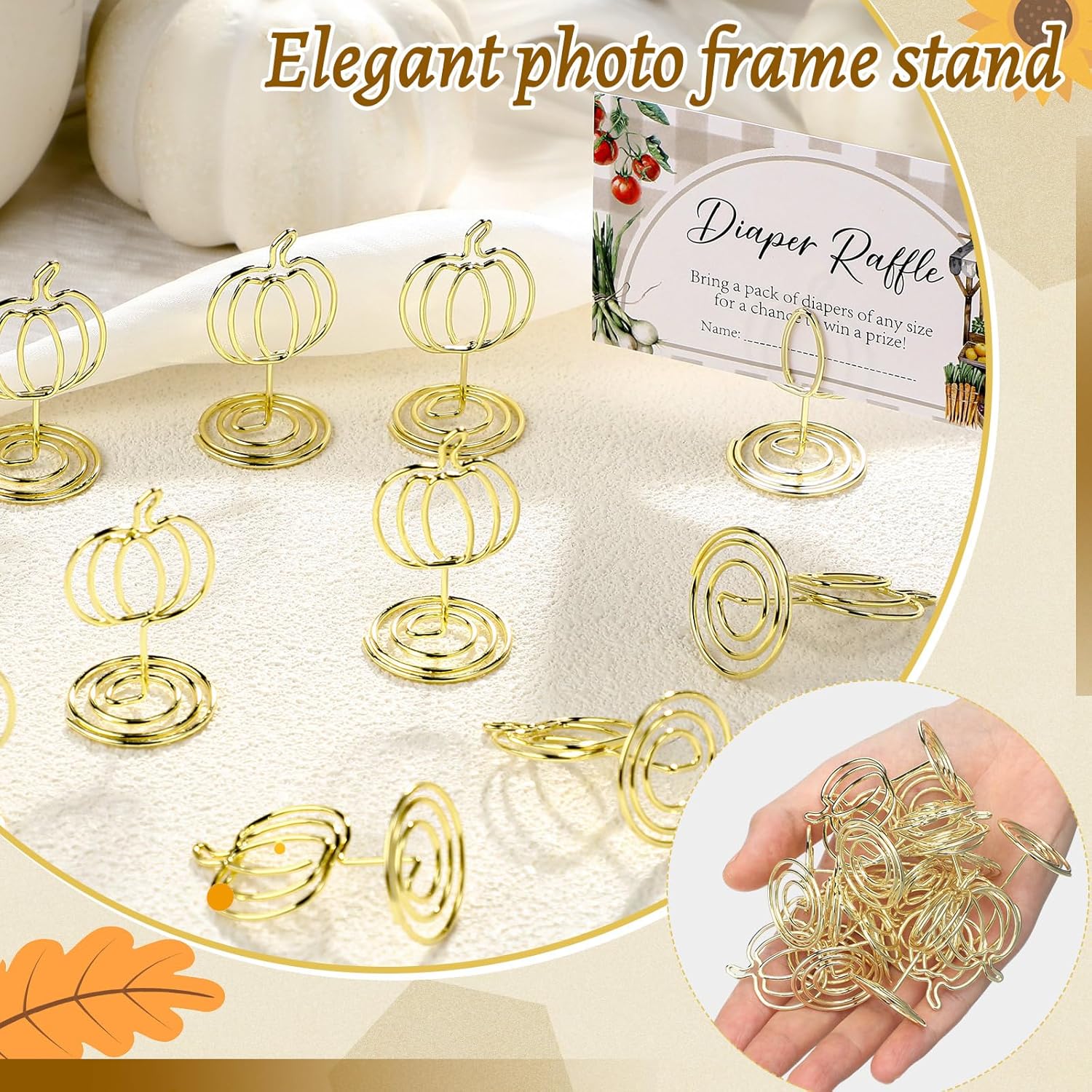 30 Pack Gold Pumpkin Table Decorations 5cm - Autumn Festival Ornaments - Image 3