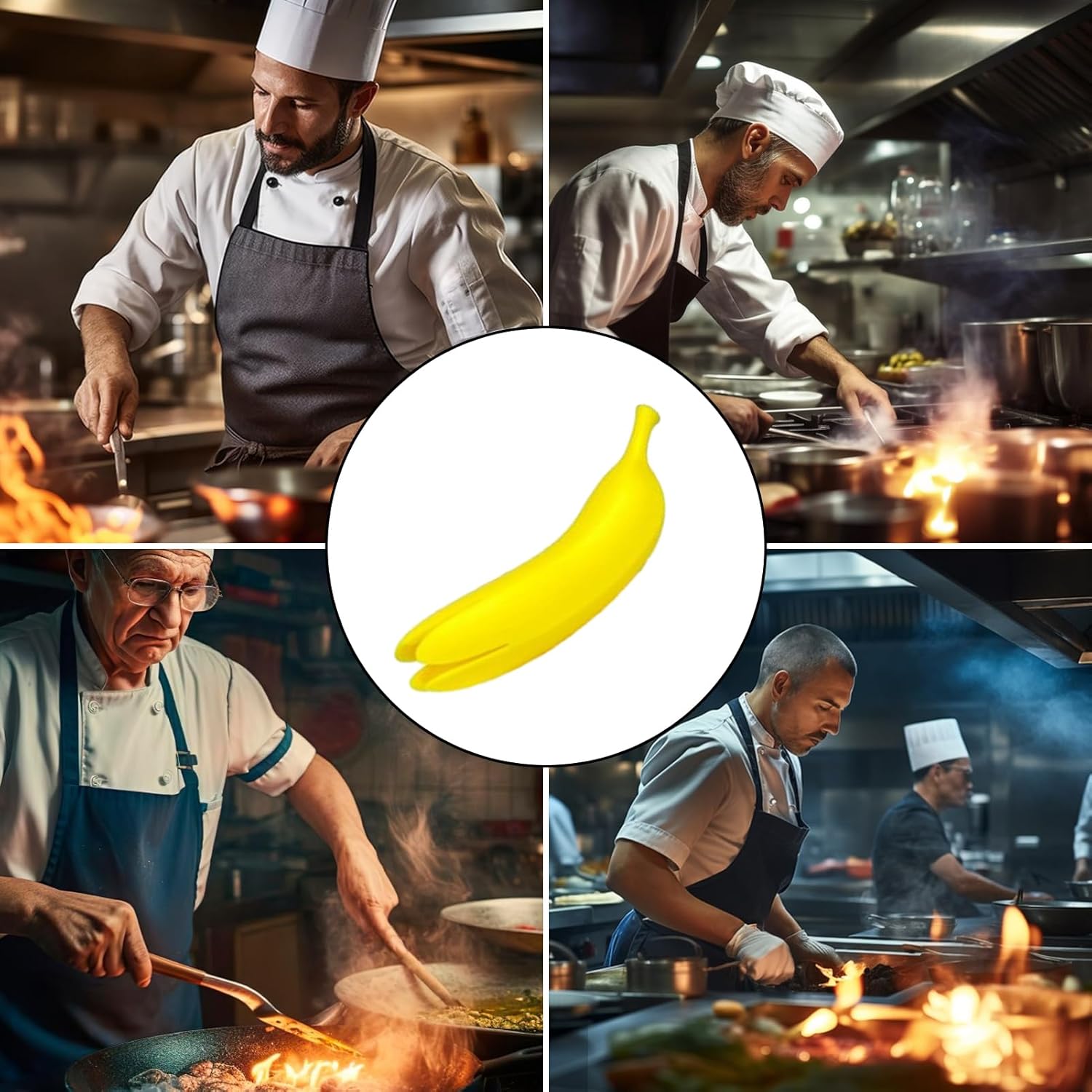 Yellow Banana Shaped Silicone Oven Mitts 1 Piece Heat Resistant Up to 240°C Scratch Resistant Suitable for Cast Iron Cookware Pans Dishwasher Safe - Image 3