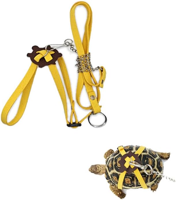 Yellow Turtle Harness Medium Size No Bell with Walking and Chest Straps Turtle Accessories for Turtles and Sea Turtles - Image 2