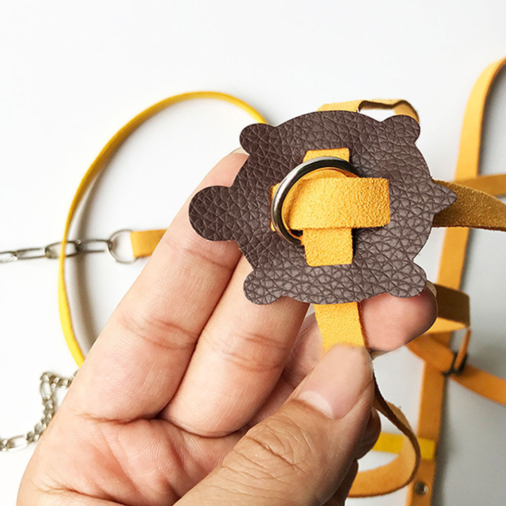 Yellow Turtle Harness Medium Size No Bell with Walking and Chest Straps Turtle Accessories for Turtles and Sea Turtles - Image 5