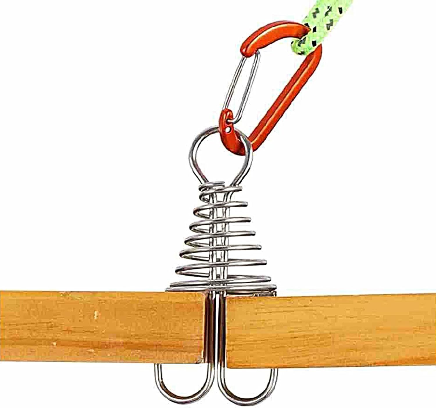 10 Pack Tent Pegs Aluminium Alloy Visgraat Shaped Windproof Octopus Tenthorns with Spring Clips Portable Rope Anchors for Camping Tents - Image 3