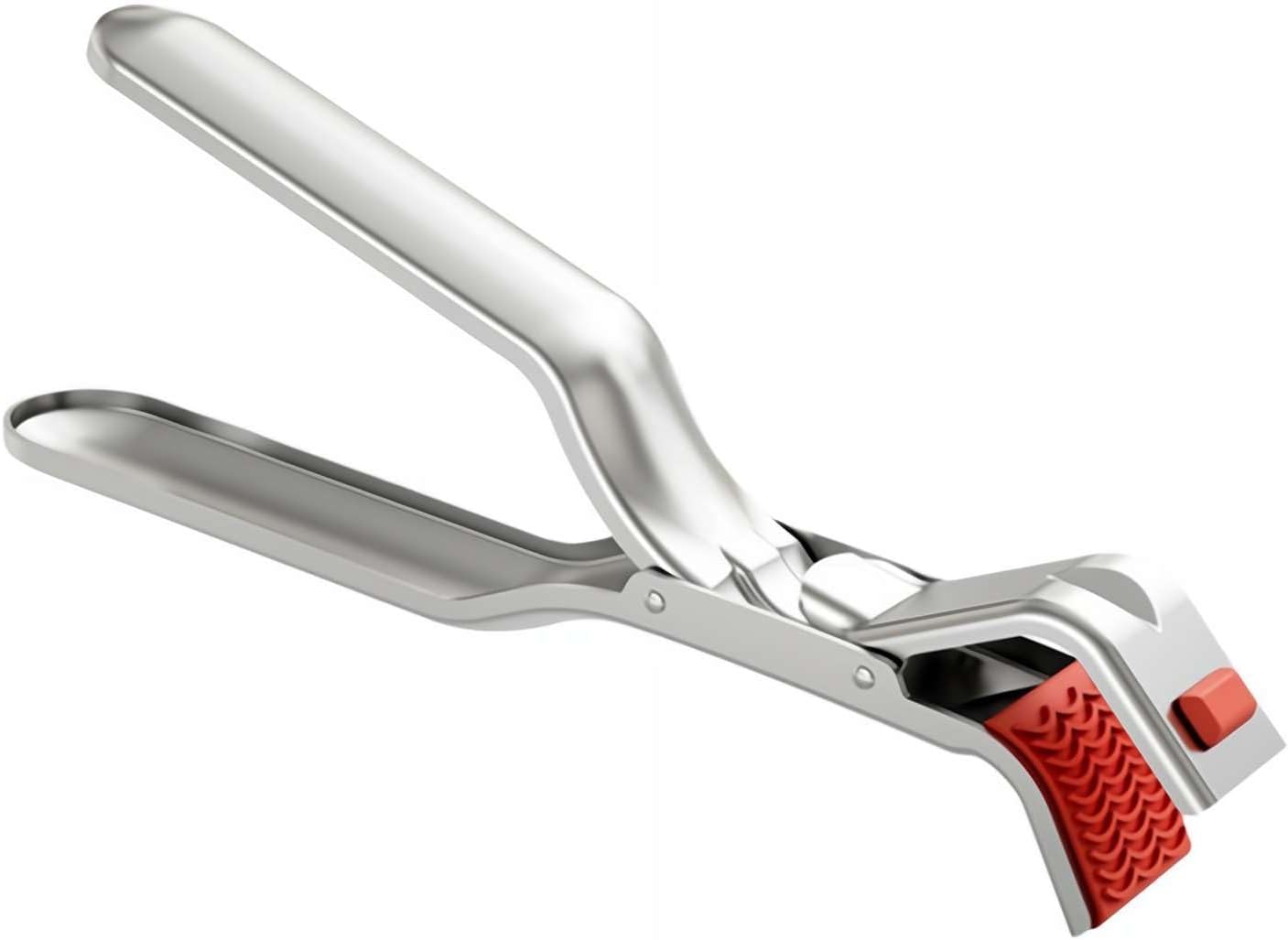 Stainless Steel Heat Resistant Anti-Scald Kitchen Tongs - Oven Stew Pot Scale Tongs - Multifunctional Silver 1pc - Image 1