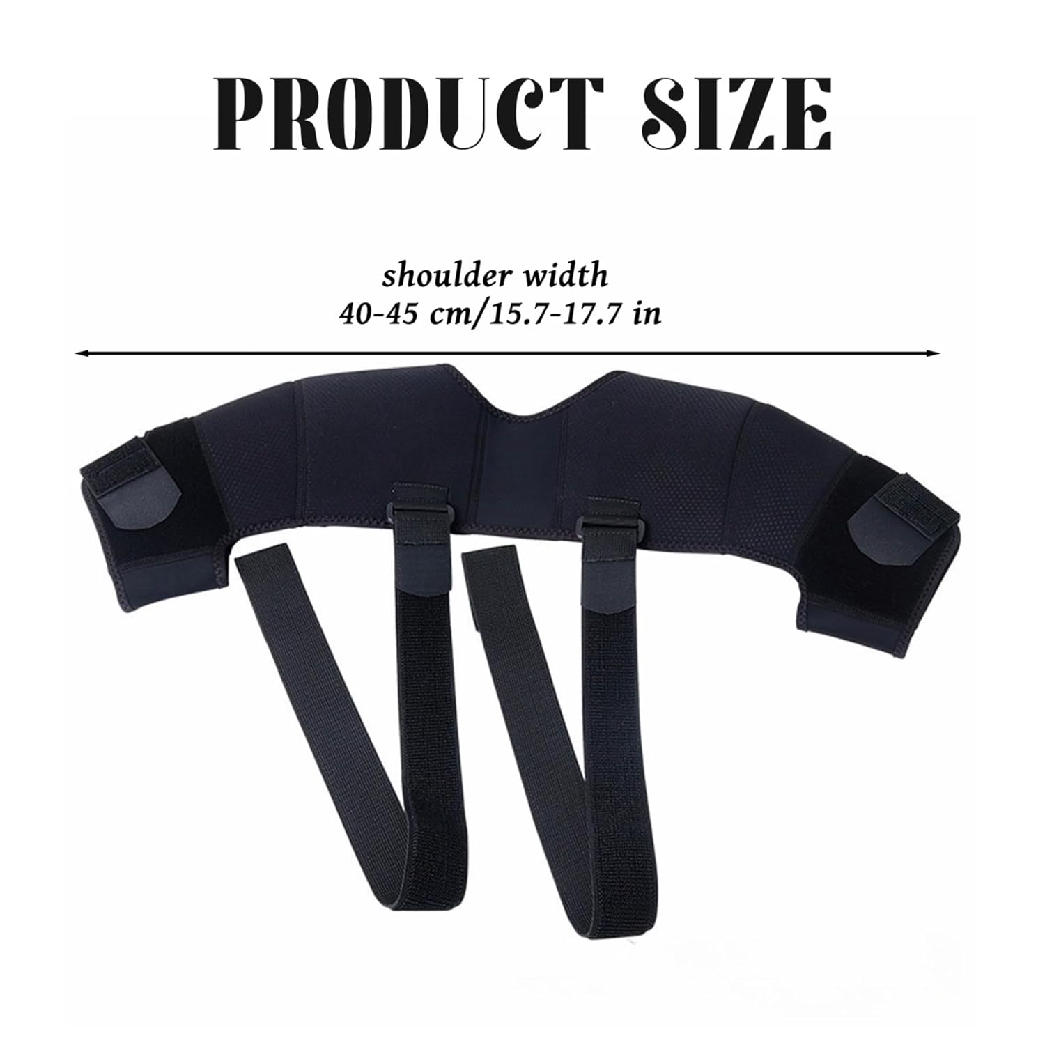 Adjustable Shoulder Support Brace - Black - Breathable Protective Shoulder Sleeve for Sleeping, Sports & Daily Use - Image 4