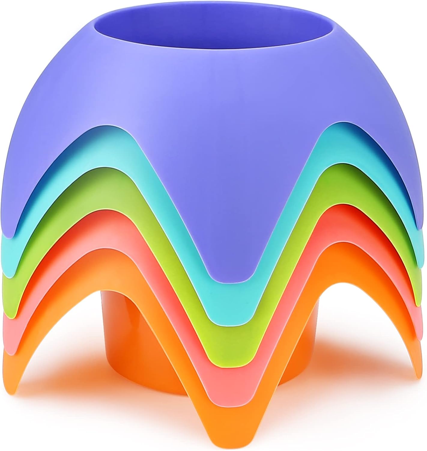 5 Pack Beach Drink Holders Multiple Colours Essential Beach Accessories for Vacation Must Have for Women Adults Family Friends - Image 1