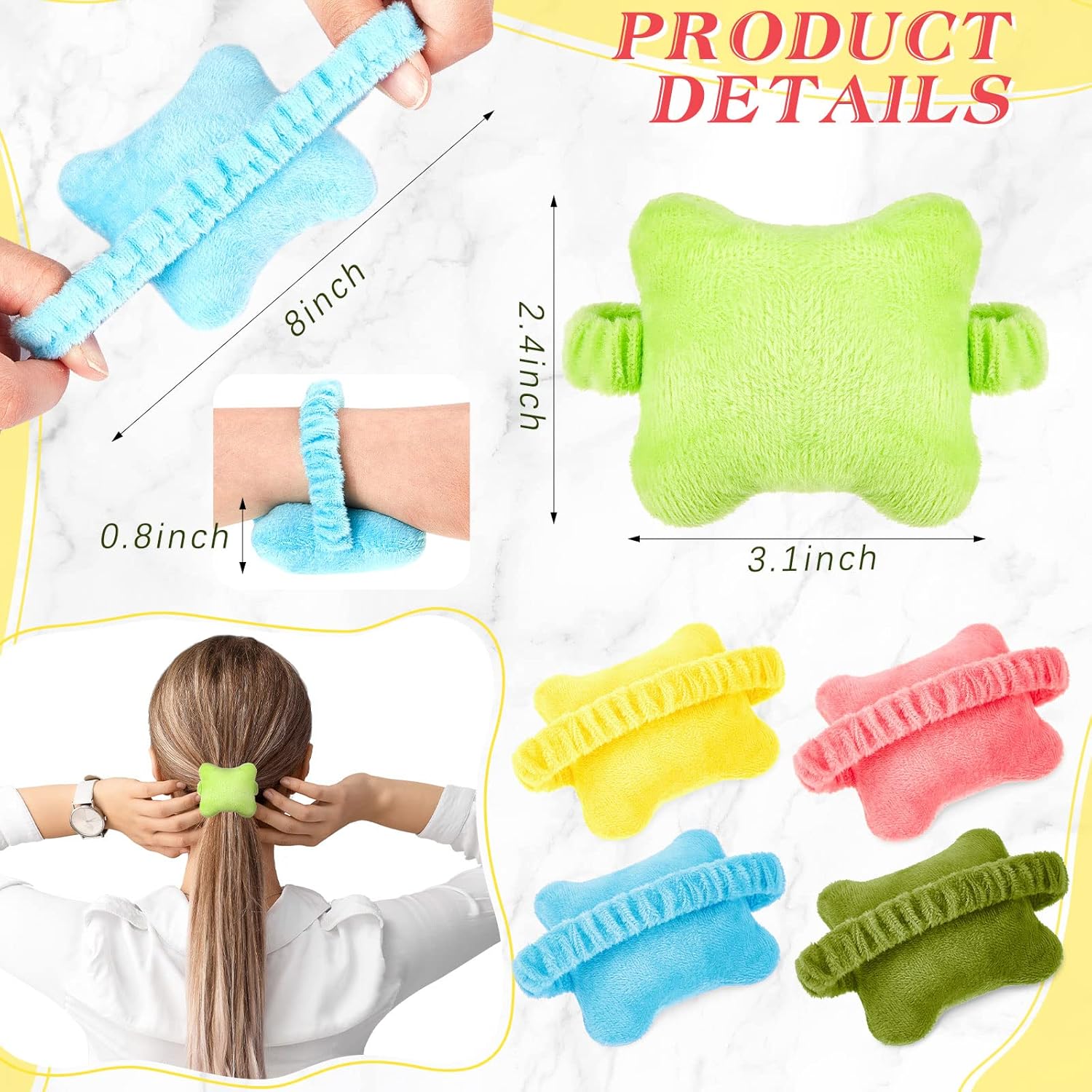 10-Pack Portable Ergonomic Wrist Rest for Typing Keyboard Computer Use Plush Material Curved Design - Image 2
