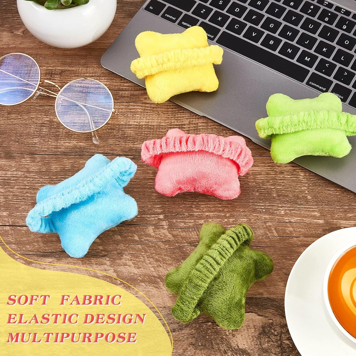 10-Pack Portable Ergonomic Wrist Rest for Typing Keyboard Computer Use Plush Material Curved Design - Image 5
