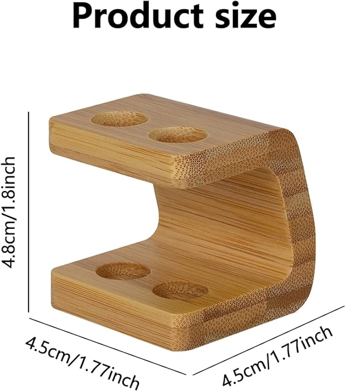 Bamboo Toothbrush Holder Organizer Set of 1 - Keep Bathroom Tidy & Hygienic - Stylish Sustainable Storage Solution - Image 2