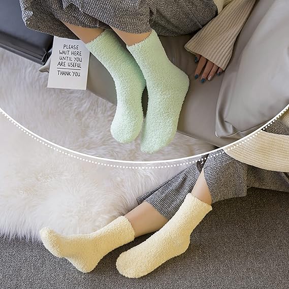 5 Pack Women's Winter Warm Socks Comfortable Soft Home Socks - Image 5
