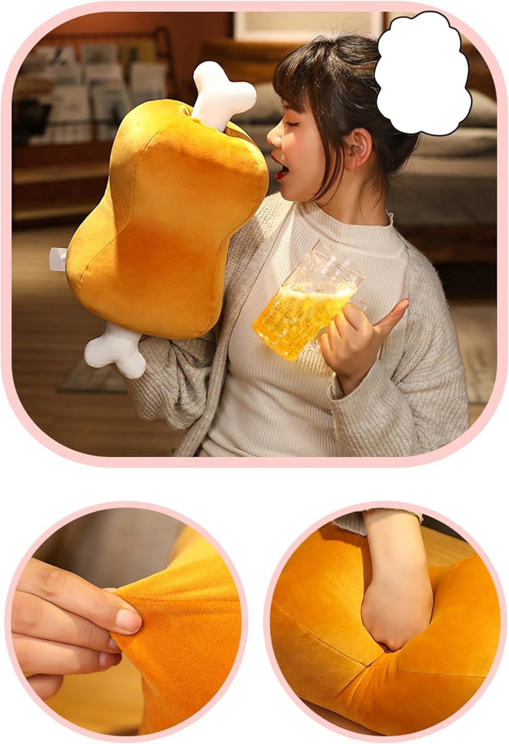 Heated Hand Warmer Cushion - Plush Fleece Body Pillow - Multipurpose Head Neck Support Cushion for Cold Weather Relief - Image 6