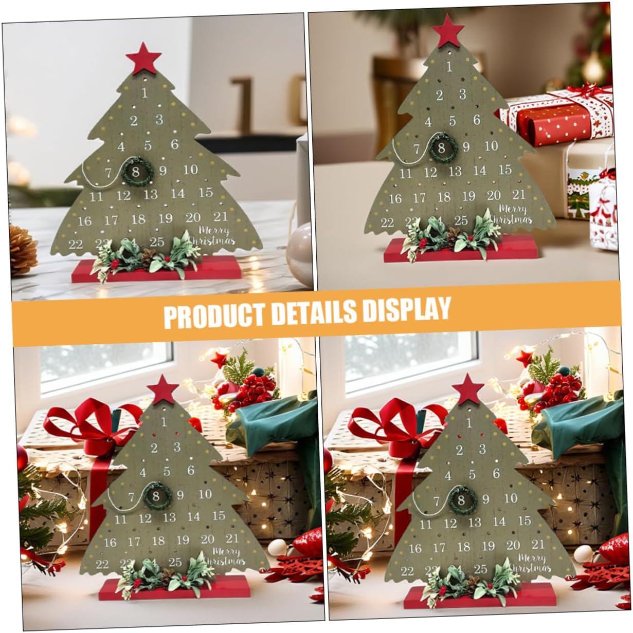 2026 Christmas Tree Advent Calendar - 1 Piece - Office Decoration - Holiday Countdown Function - Festive Charm - Image 3