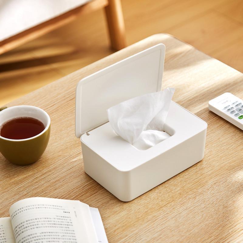 Wet Wipes Dispenser White 18x11x7cm Dustproof Multifunctional 1 Piece - Image 7