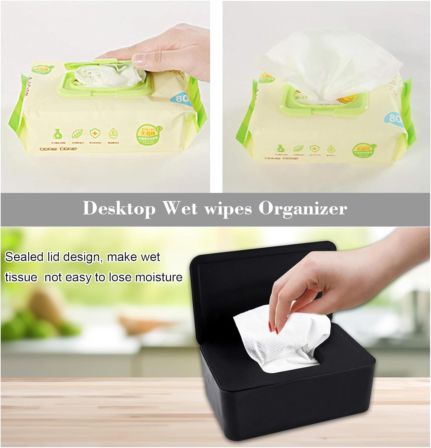Pink Wet Wipes Dispenser 18x11x7 cm Dustproof Multifunctional - Image 3