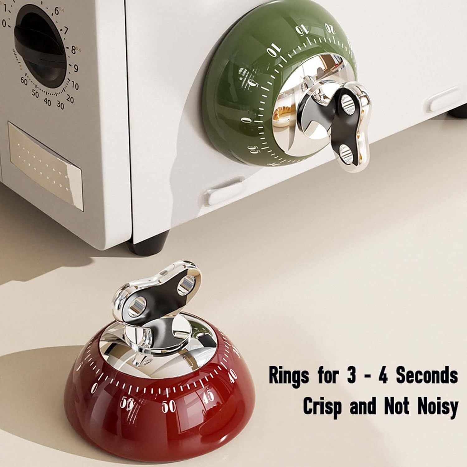 Magnetic Digital Kitchen Timer Matcha Green Countdown Up to 60 Minutes for Cooking Office Tasks and Studying - Image 3