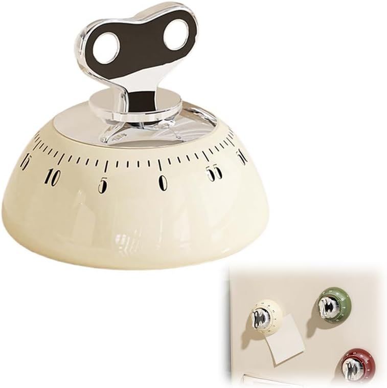 Magnetic Digital Kitchen Timer Countdown Up to 60 Minutes for Cooking Office Tasks and Studying White - Image 1