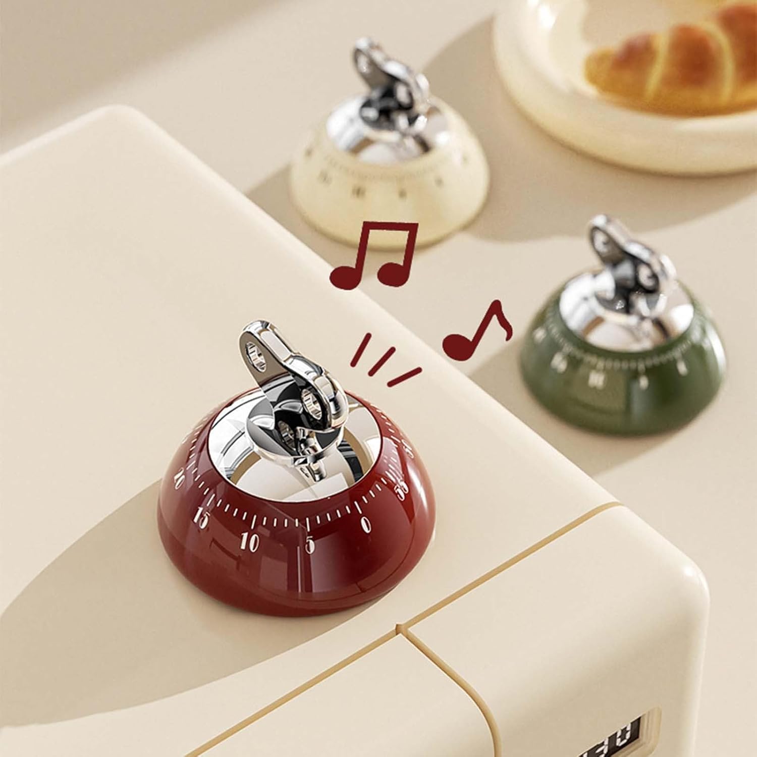 Magnetic Digital Kitchen Timer Countdown Up to 60 Minutes for Cooking Office Tasks and Studying White - Image 4