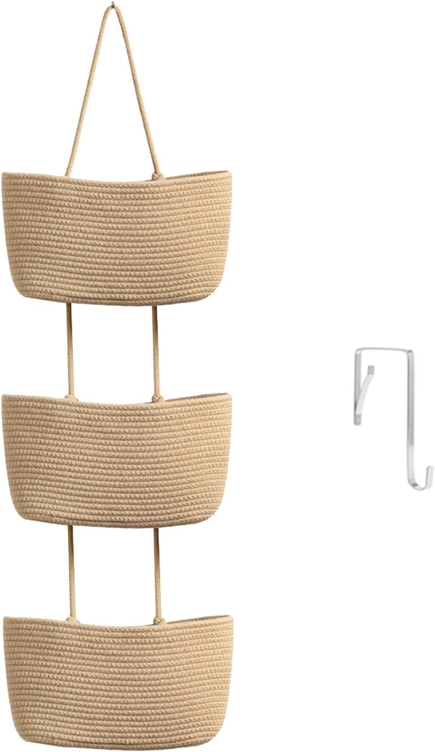 Foldable Wall-Mounted Storage Basket - Hanging Organizer for Home Use - Image 1