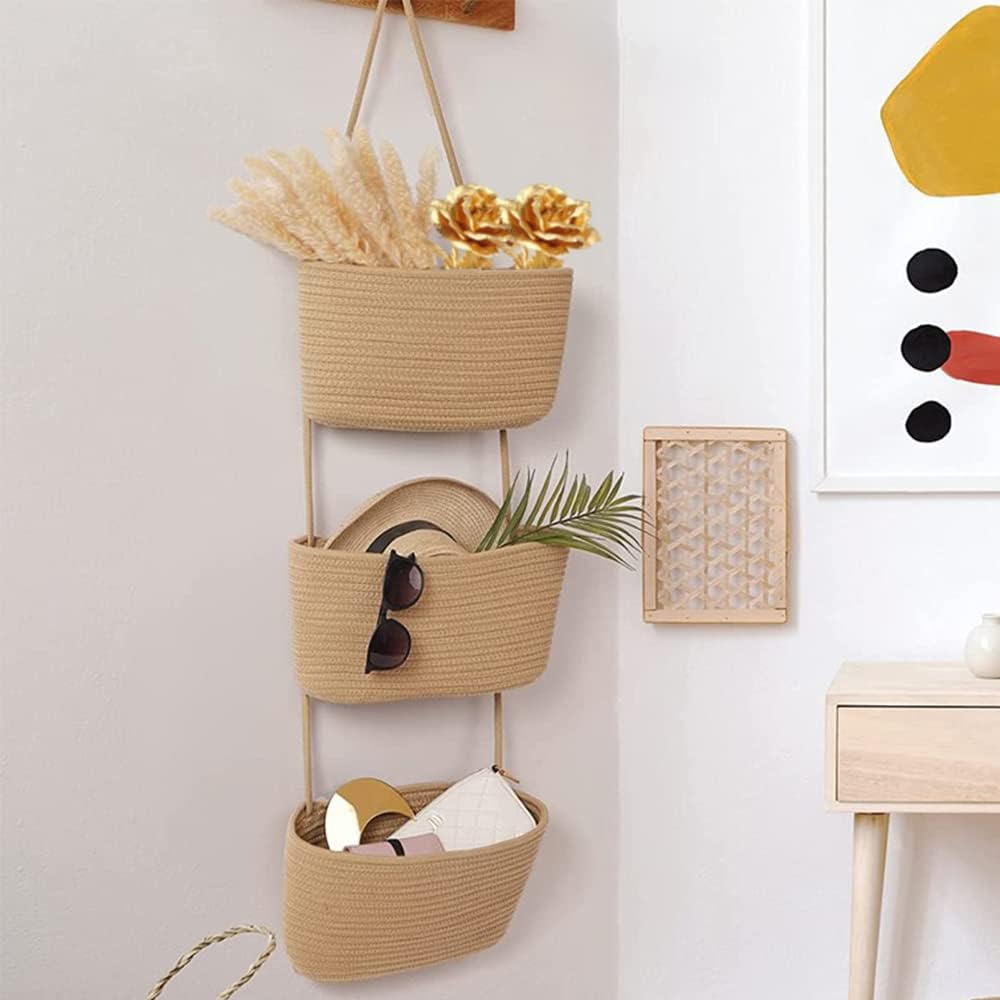 Foldable Wall-Mounted Storage Basket - Hanging Organizer for Home Use - Image 6