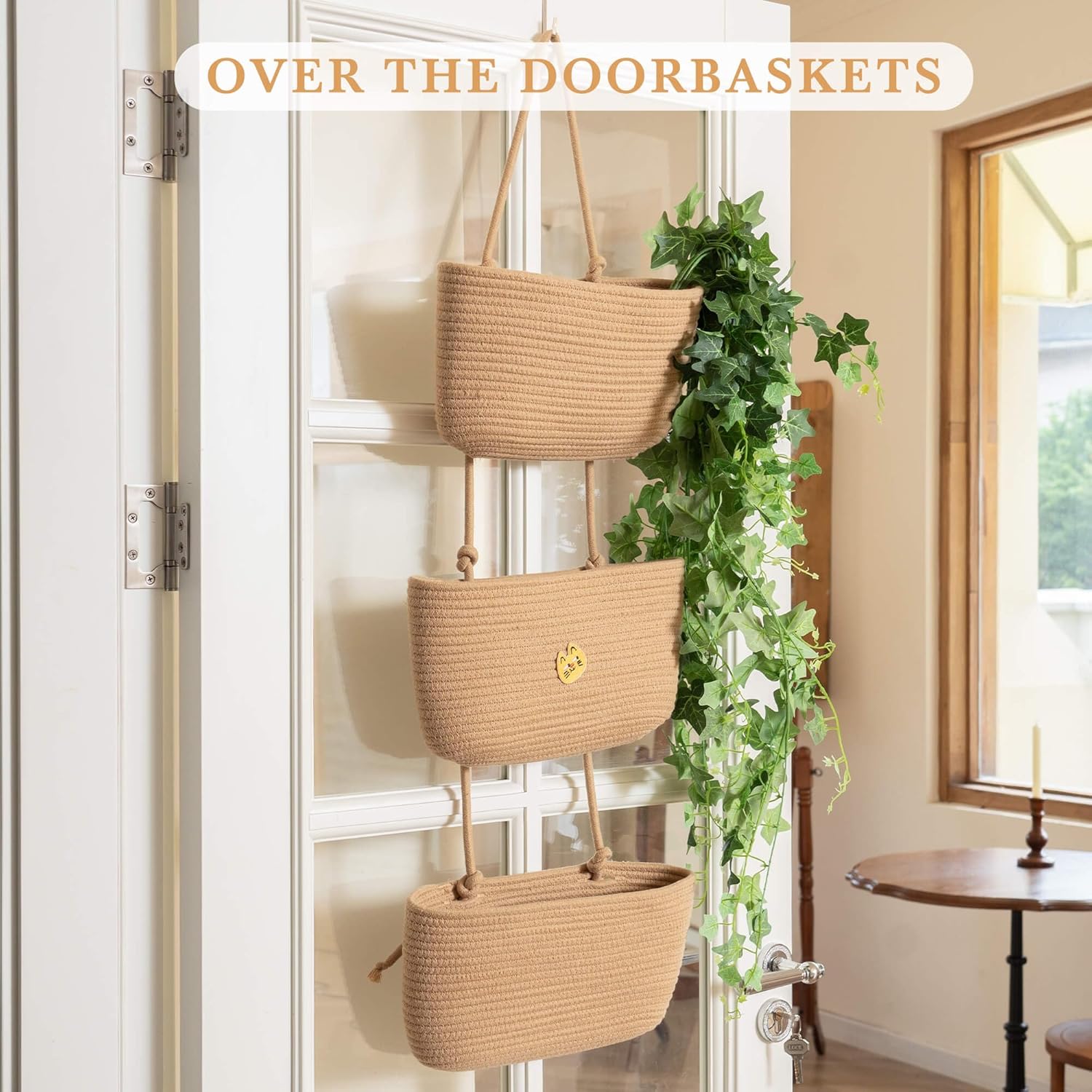 Foldable Wall-Mounted Storage Basket - Hanging Organizer for Home Use - Image 8