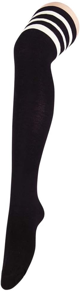 Women's Thick Stay Up Hold Up Striped Over Knee Casual Stockings - Image 2