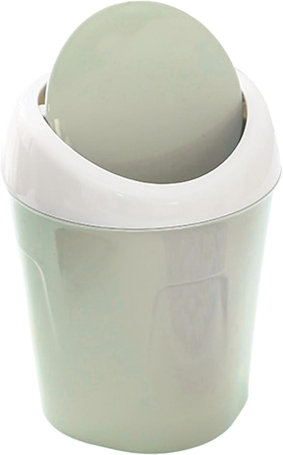 Small Trash Can with Swing Lid - Plastic Tabletop Waste Bin - Compact Bin for Office Kitchen Bathroom Student Home - Image 1