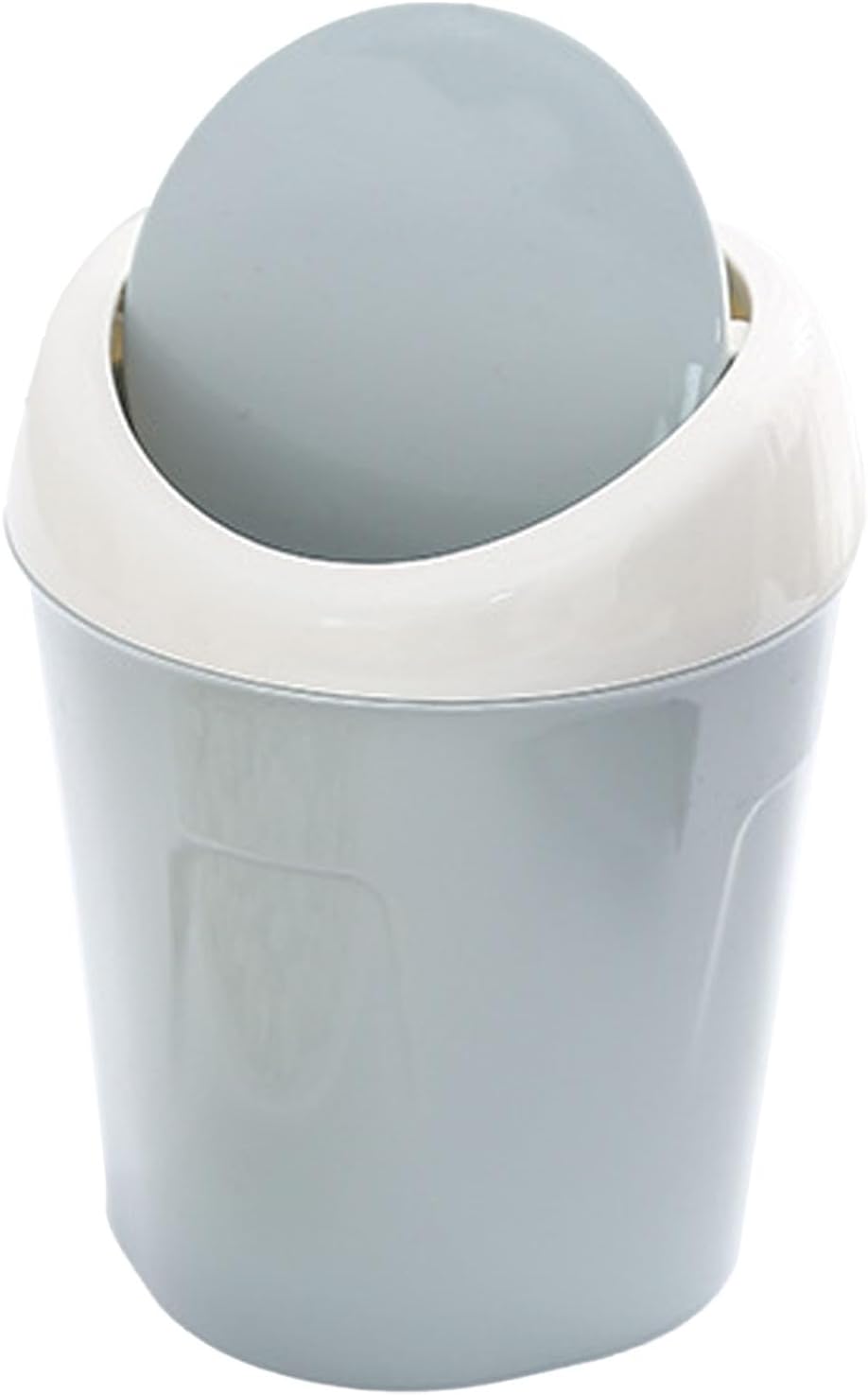 Small Trash Can with Swing Lid - Plastic Desktop Waste Bin for Office Kitchen Bathroom Student Accommodation - Image 1