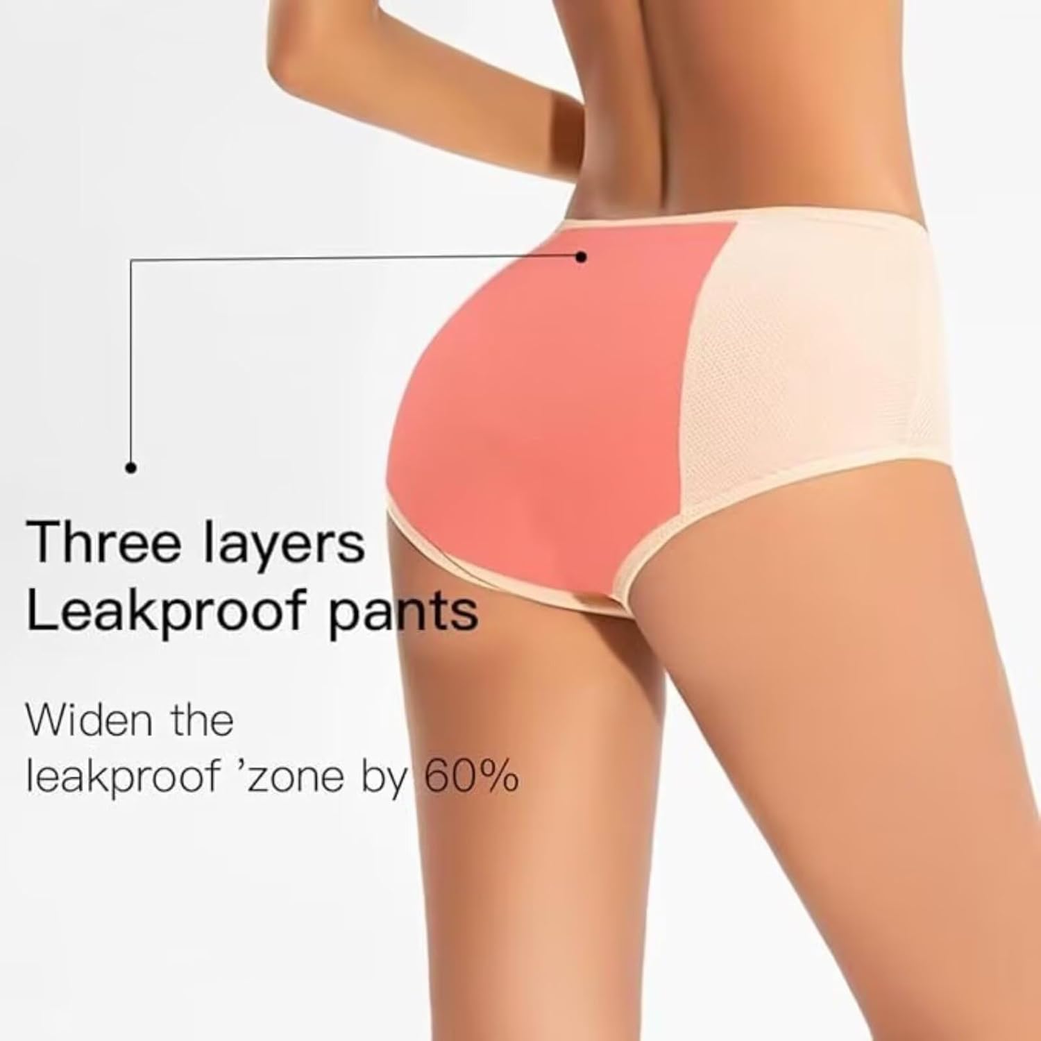 Women's 8-Pack Leakproof Briefs 2XL Multi-Coloured Underwear - Image 2