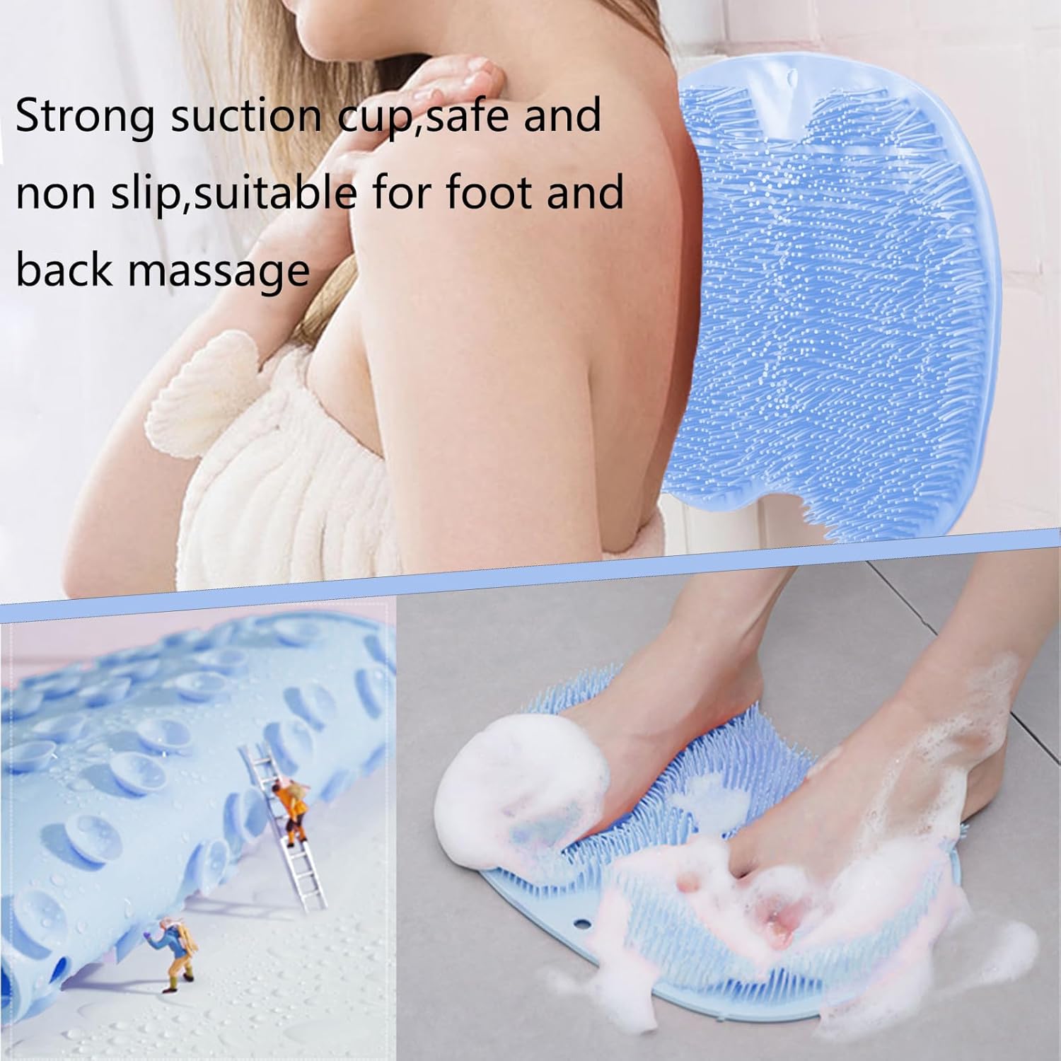 Non-Slip Bath Mat with Suction Cups Multifunctional Shower Mat for Bathroom Safety and Comfort - Image 4