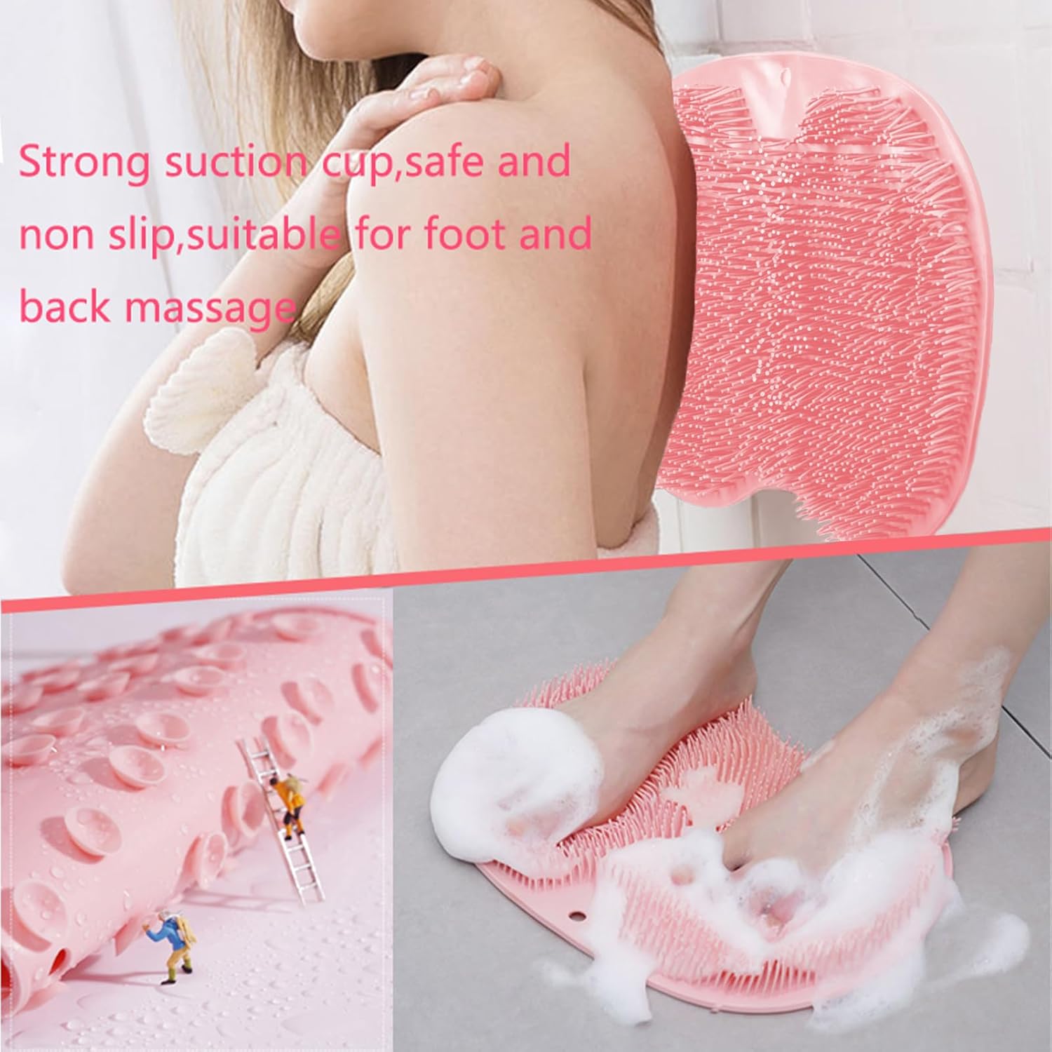 Multifunctional Non-Slip Bath Mat with Suction Cups for Shower and Bathtub - Image 4
