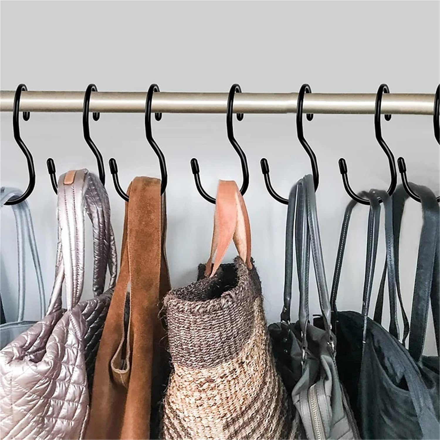 10 Black Stainless Steel Hooks for Kitchen Bathroom Garage - Image 3