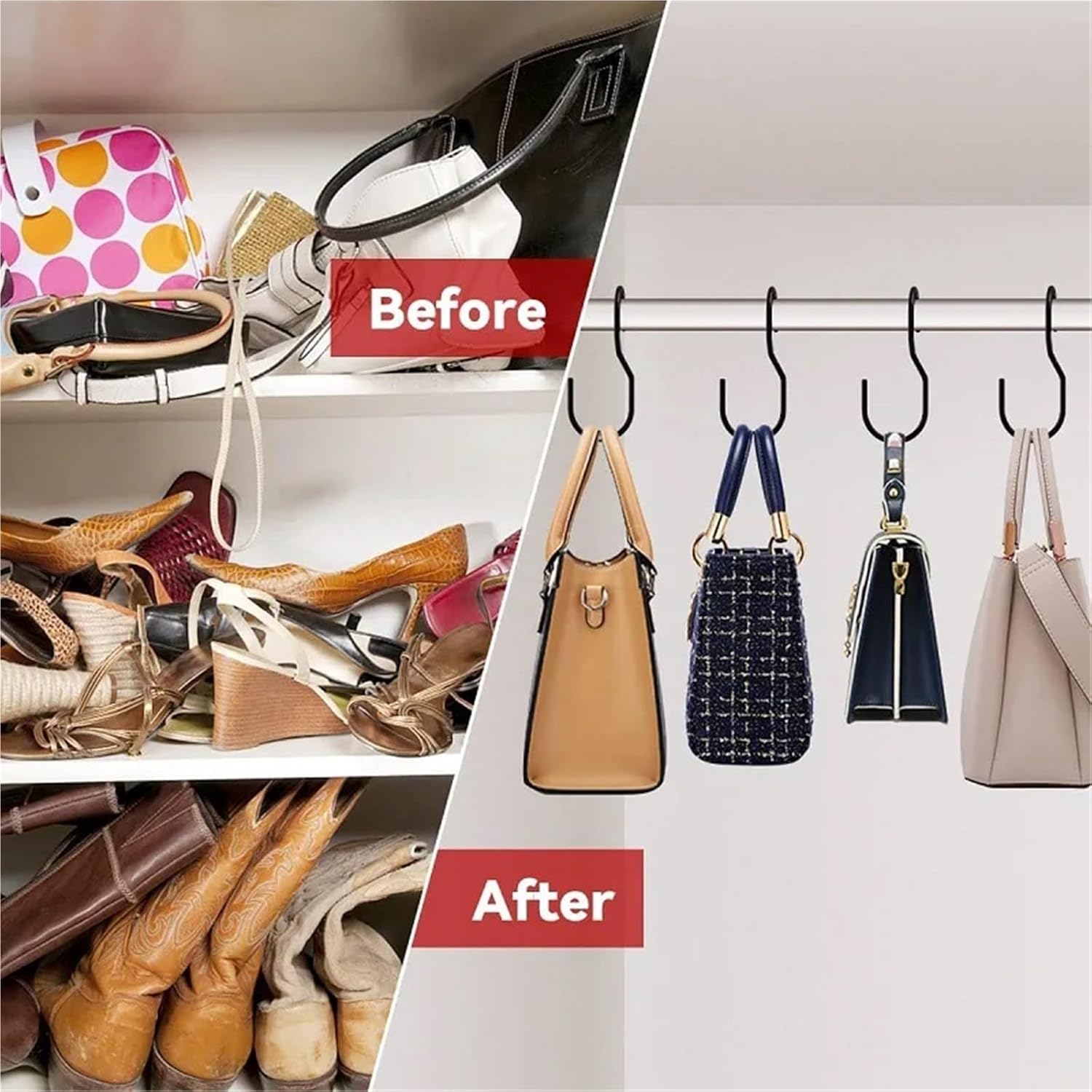 10 Black Stainless Steel Hooks for Kitchen Bathroom Garage - Image 5