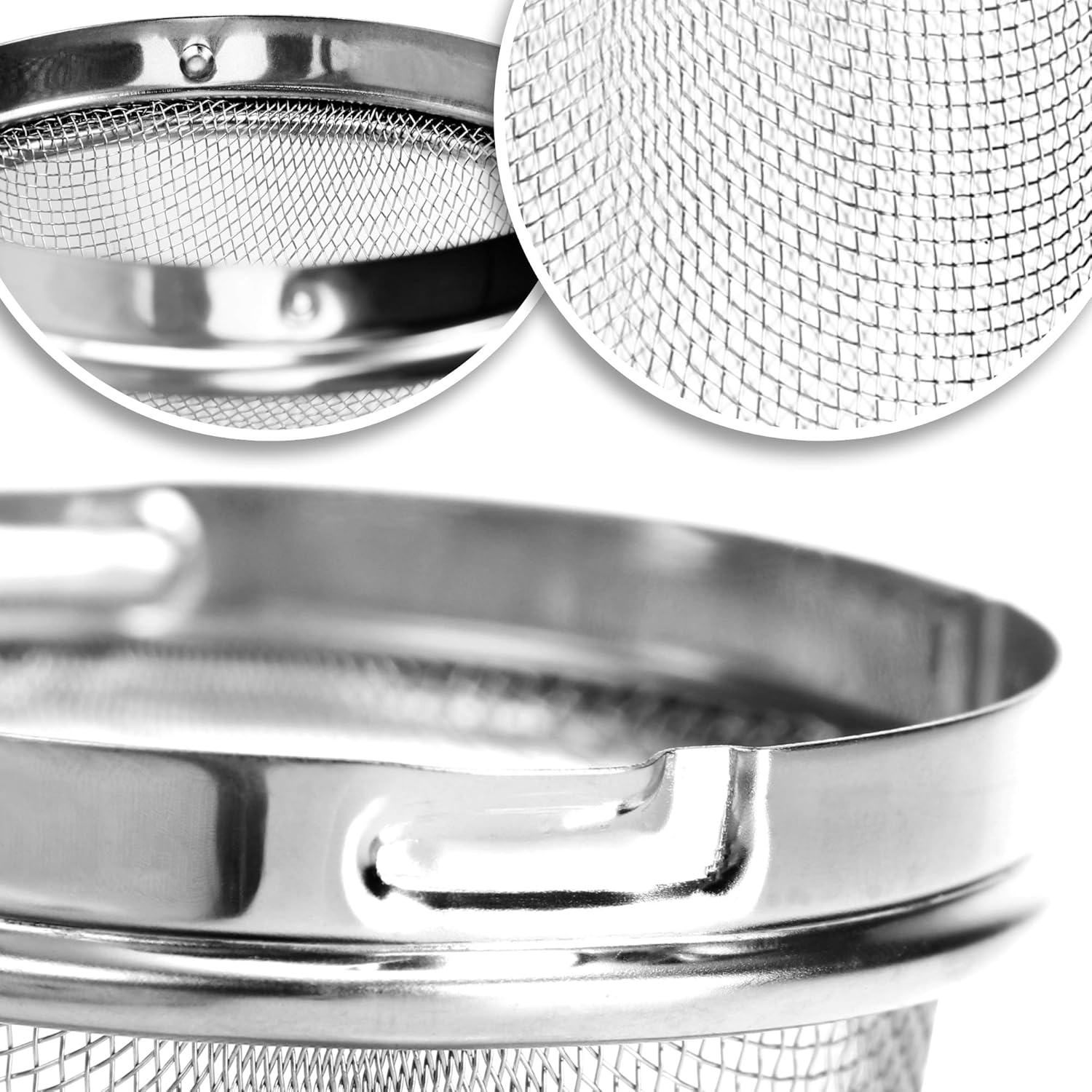 2 Pack Stainless Steel Tea Strainers with Chain 6.5cm Fine Mesh for Loose Tea Herbs Spices - Image 6