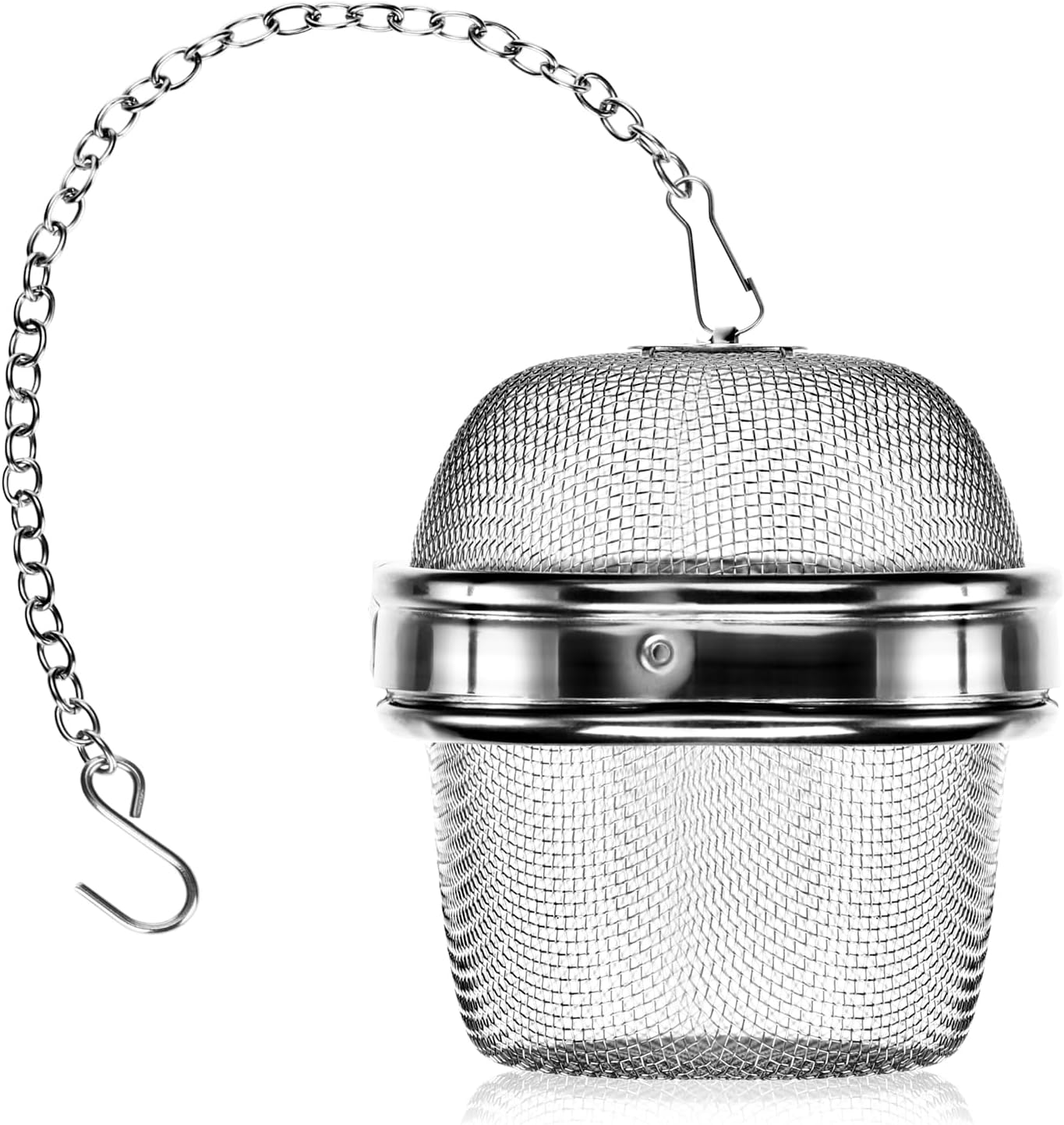 2 Pack Stainless Steel Tea Strainers with Chain 6.5cm Fine Mesh for Loose Tea Herbs Spices - Image 8
