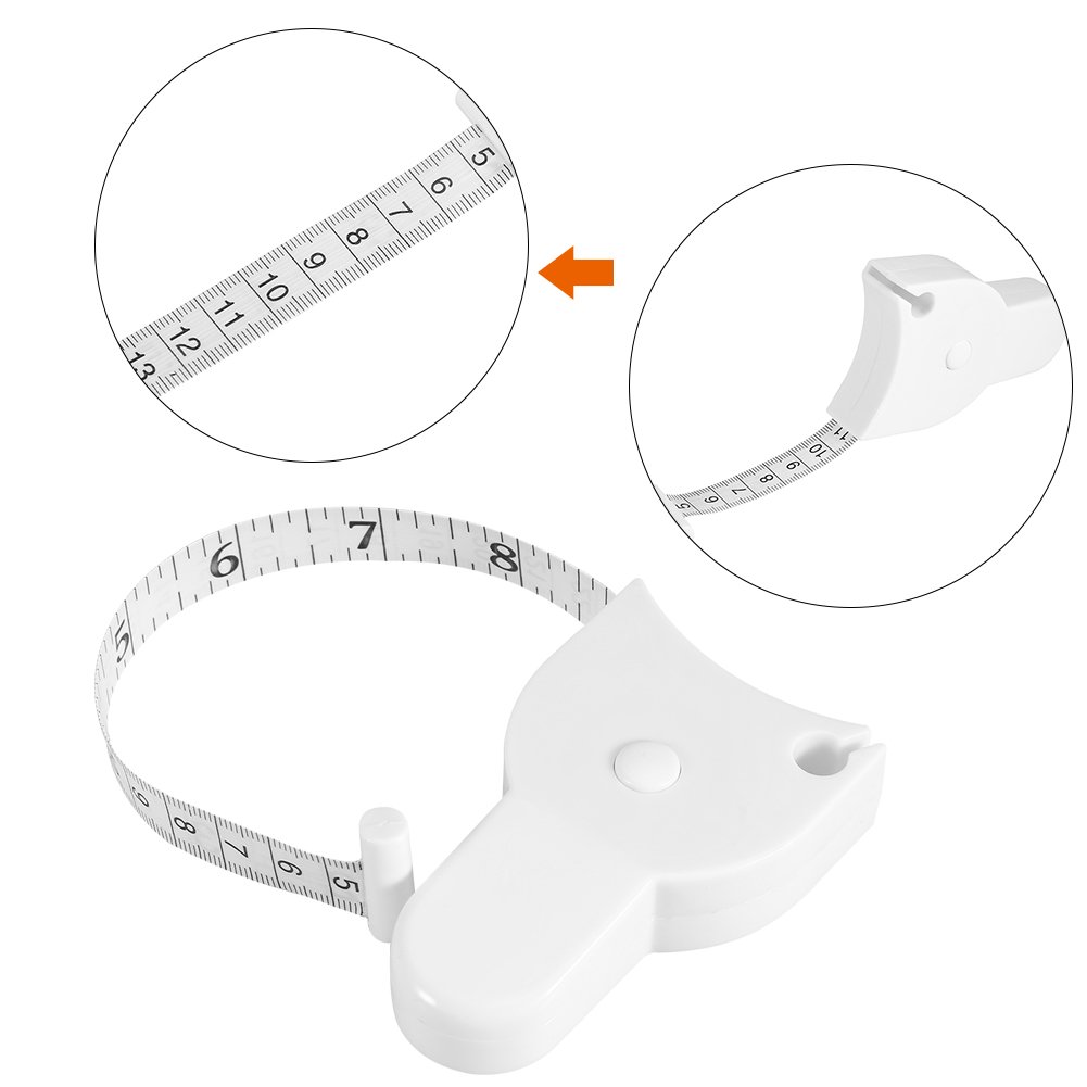 Retractable Measuring Tape Body Measure Sports Tape Measure Set White - Image 3