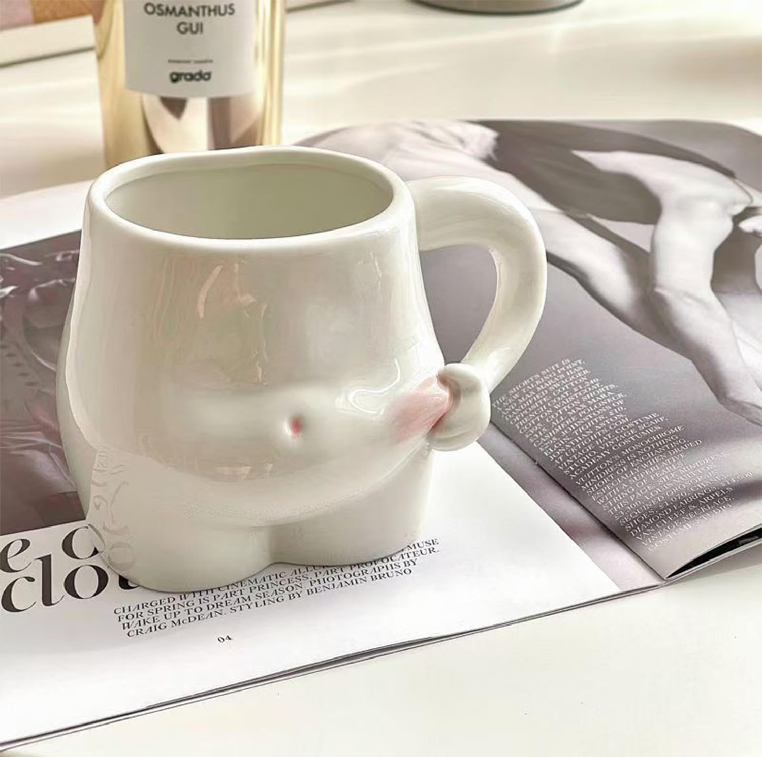 1 Piece 320ml White Ceramic Mug - Coffee Mug, Tea Mug, Water Cup - Suitable for Tea, Latte and Milk - Image 1