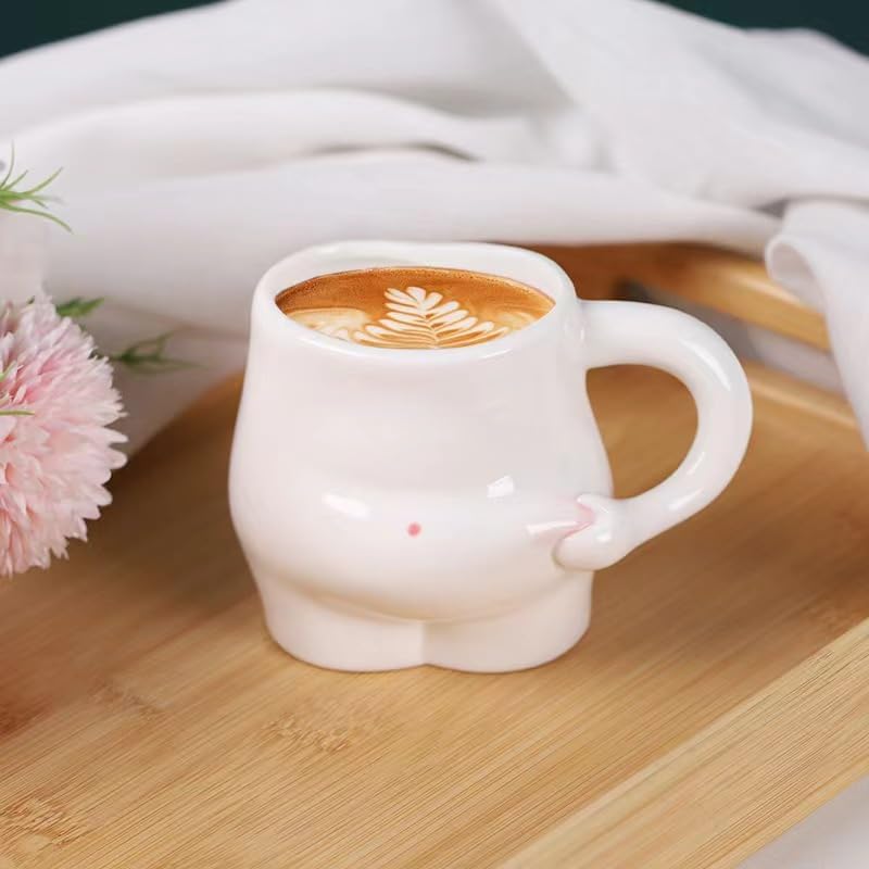1 Piece 320ml White Ceramic Mug - Coffee Mug, Tea Mug, Water Cup - Suitable for Tea, Latte and Milk - Image 2