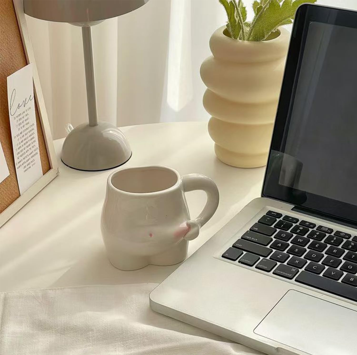 1 Piece 320ml White Ceramic Mug - Coffee Mug, Tea Mug, Water Cup - Suitable for Tea, Latte and Milk - Image 6
