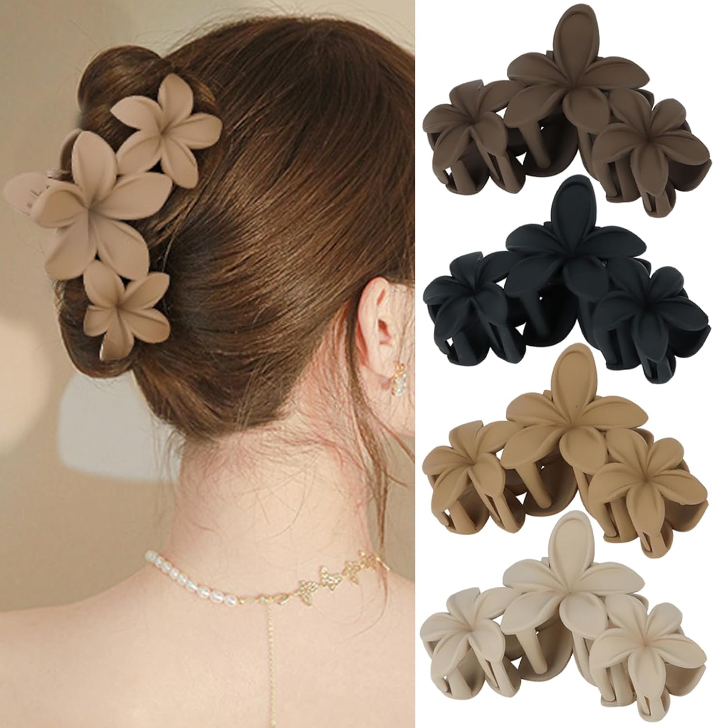 4 Pack Large Hair Clips 11.5cm Anti-Slip Strong Grip Hair Accessories for Women - Image 1