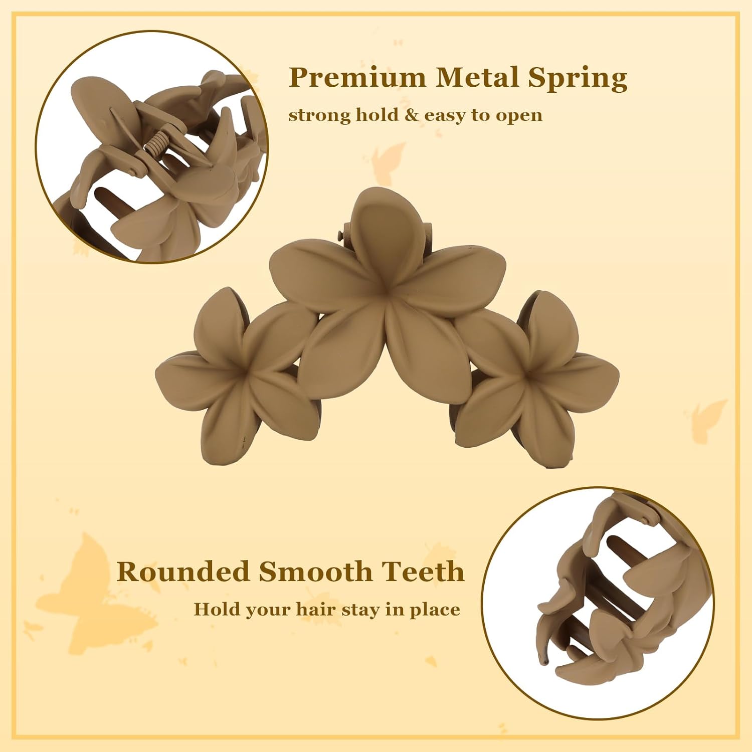 4 Pack Large Hair Clips 11.5cm Anti-Slip Strong Grip Hair Accessories for Women - Image 3