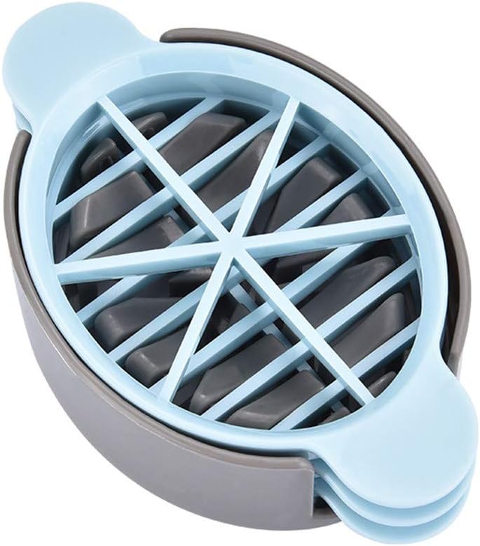 3-in-1 Multifunctional Egg Slicer for Hard-Boiled Eggs Blue Grey Kitchen Gadget - Image 2