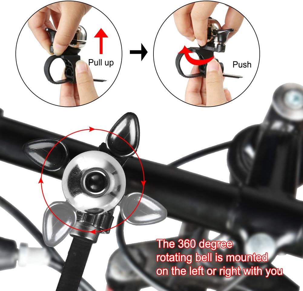 Universal Bicycle Bell Black Waterproof for Adult and Kids Bikes - Image 8