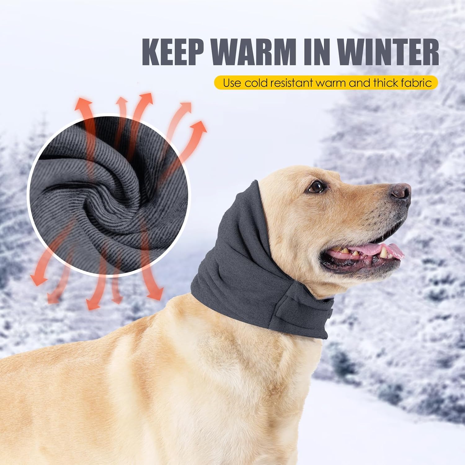 Dog Ear Protection Headband - Purple - Medium Size - Noise Reducing Pet Ear Cover for Dogs - Image 5