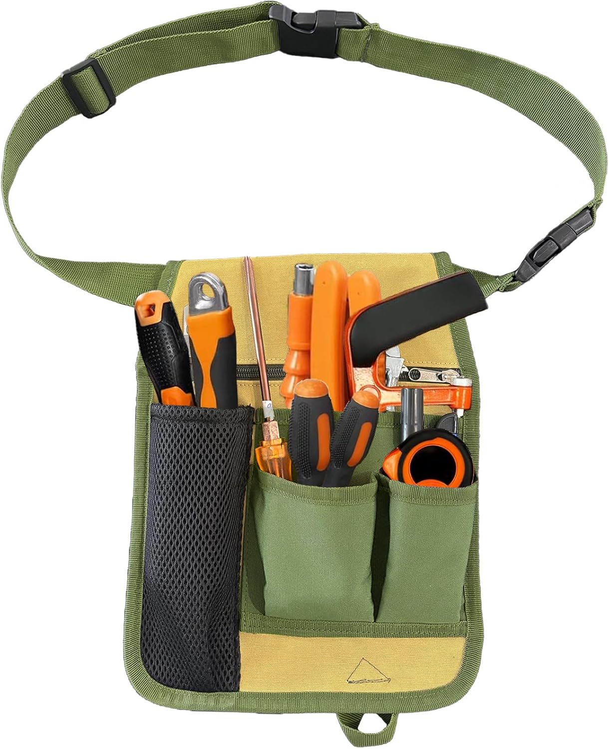 Garden Tool Belt - 1 Piece - Green - Multiple Pockets - Ideal for Outdoor Use - Image 1