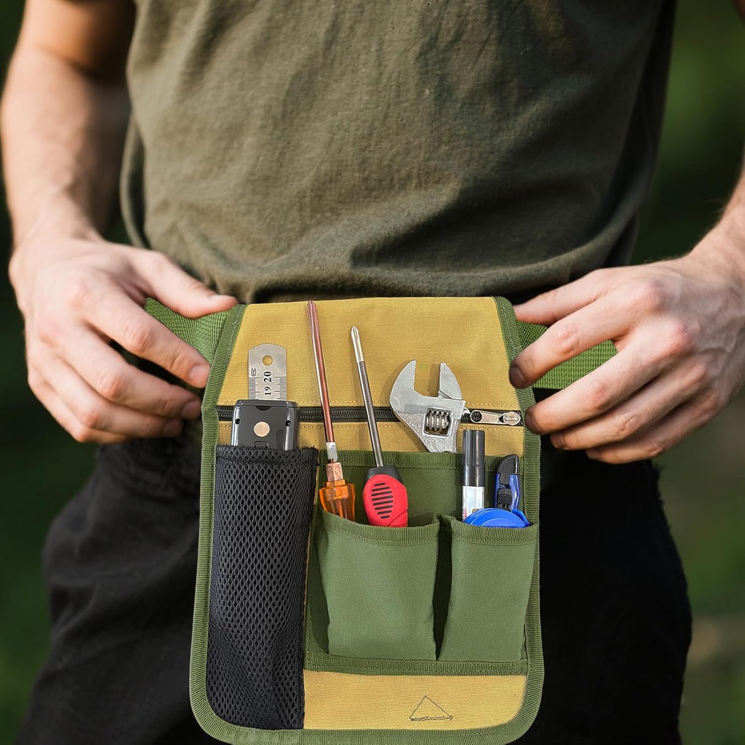Garden Tool Belt - 1 Piece - Green - Multiple Pockets - Ideal for Outdoor Use - Image 4