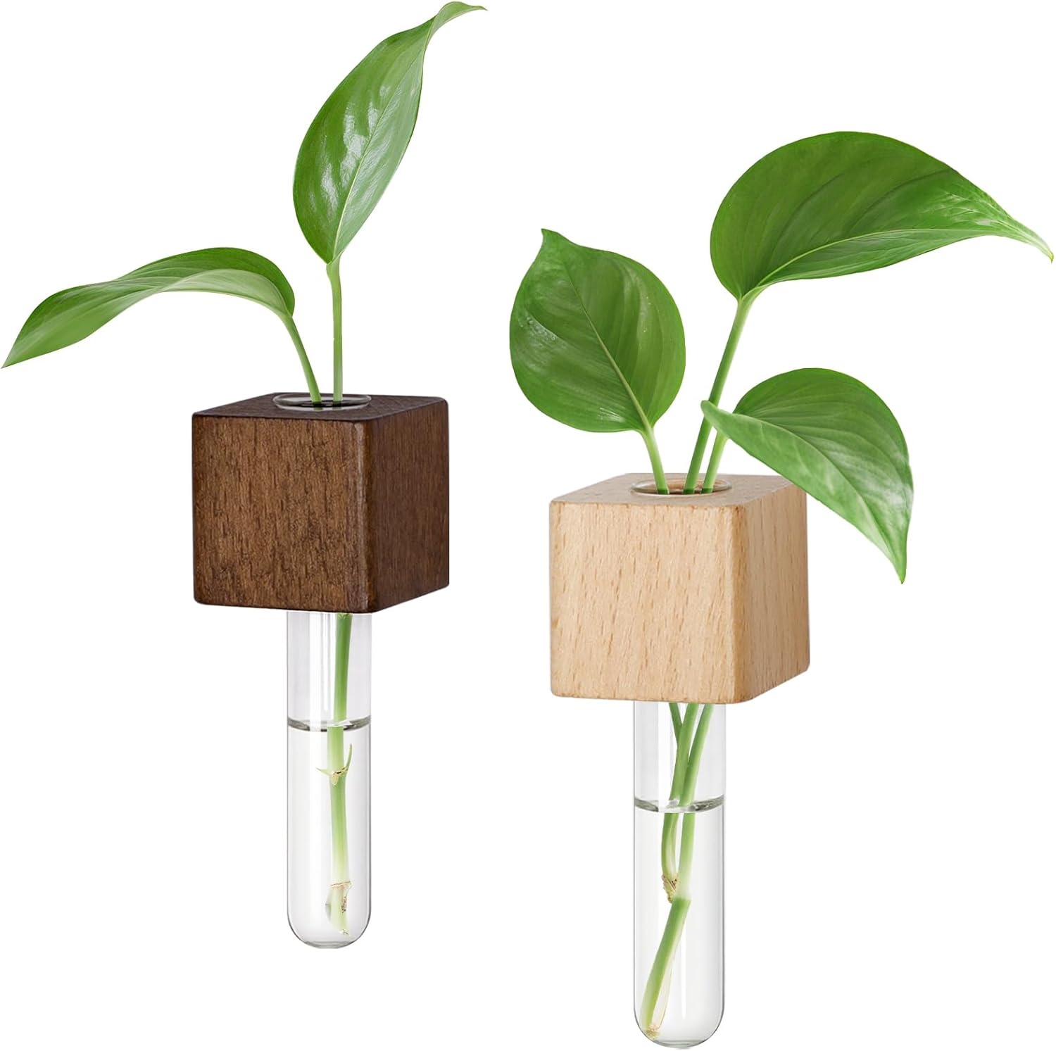 2 Pack Magnetic Wall Vases Mini Hydroponic Test Tubes for Home Decor - Image 1