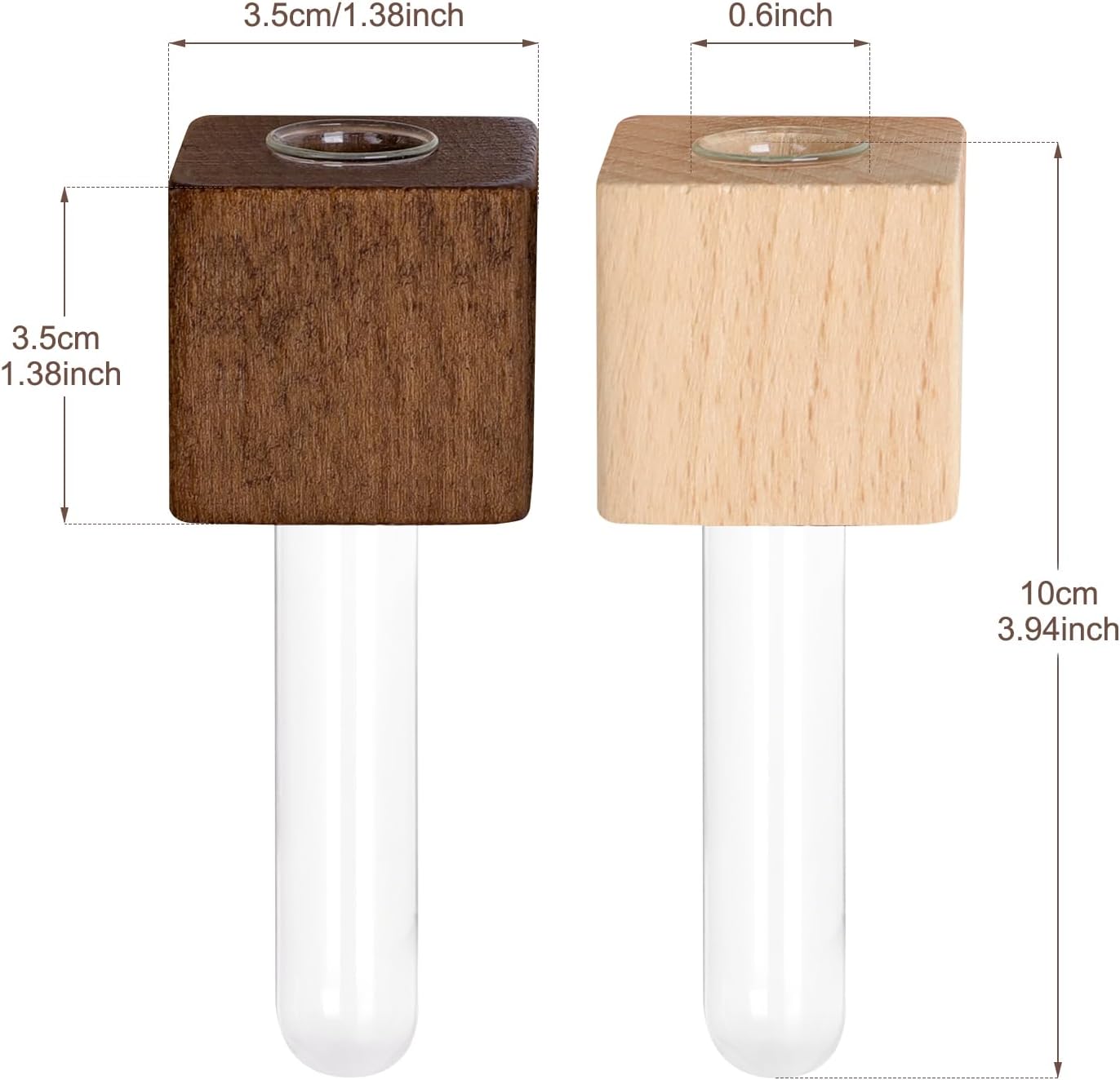 2 Pack Magnetic Wall Vases Mini Hydroponic Test Tubes for Home Decor - Image 3
