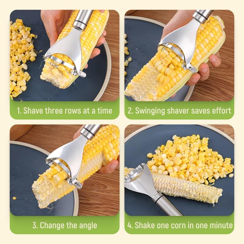 Stainless Steel Corn Kernel Peeler Tool Fast Corn Separator Maize Granulator Efficient Kitchen Gadget - Image 6